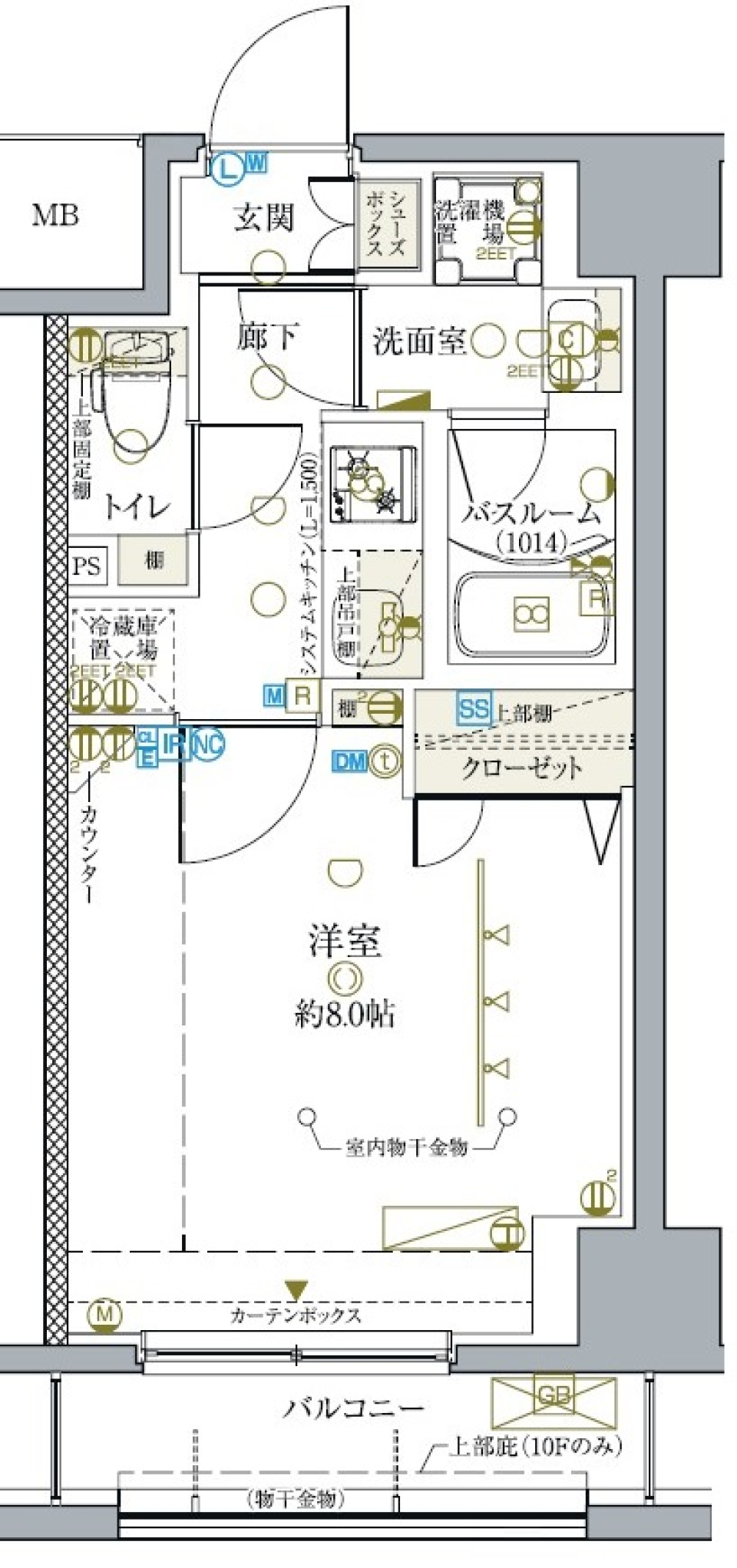 クレヴィスタ亀戸Ⅳ　402号室の間取り図