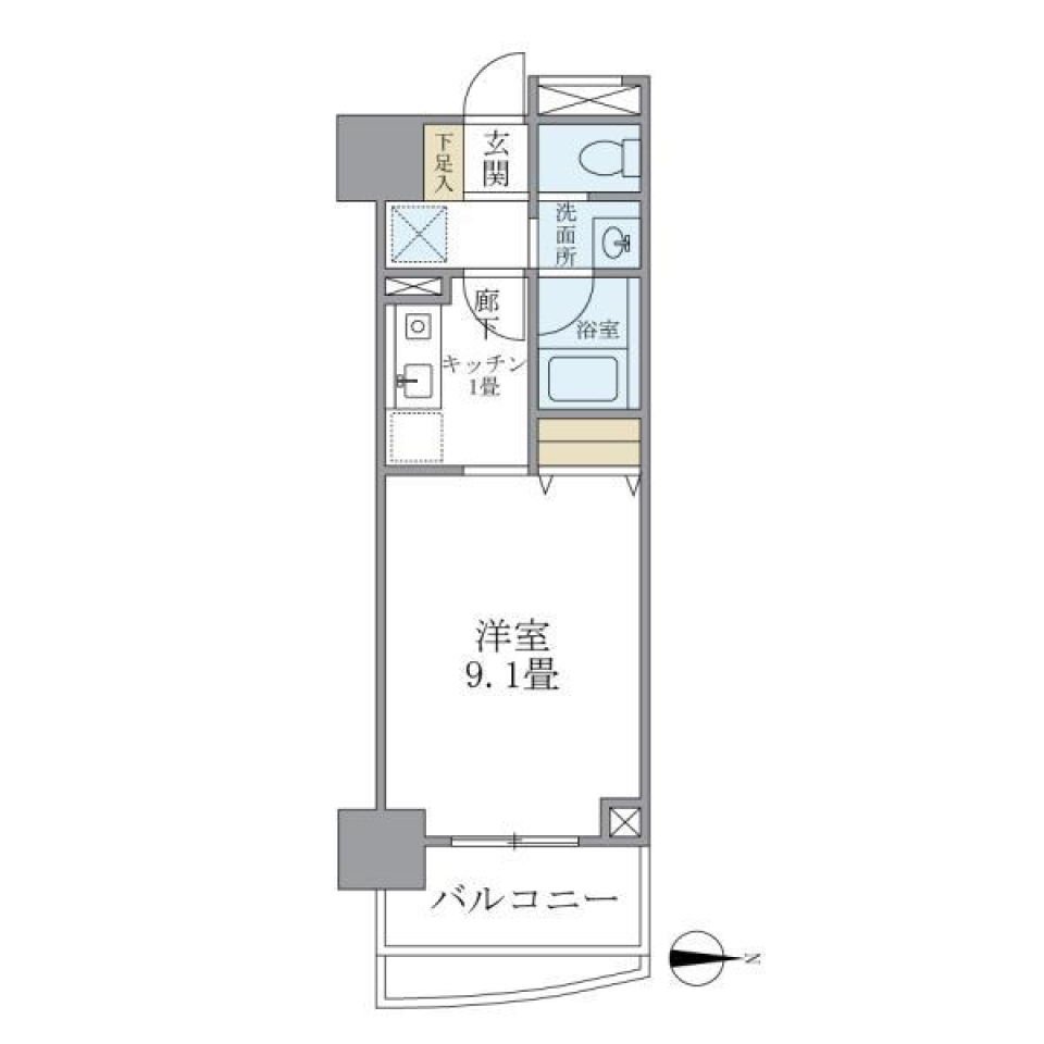 マイプレジール広尾　1103号室の間取り図