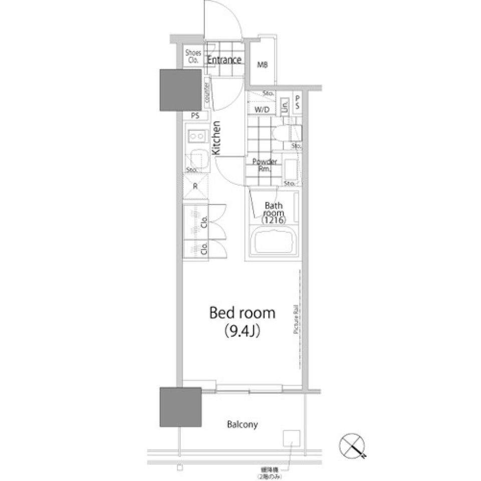 パークハビオ赤坂タワー　805号室［ペット可］の間取り図
