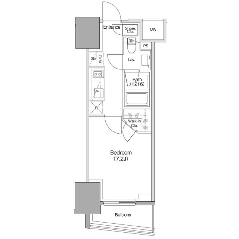 ザ・パークハビオ本郷菊坂　1002号室［ペット可］の間取り図
