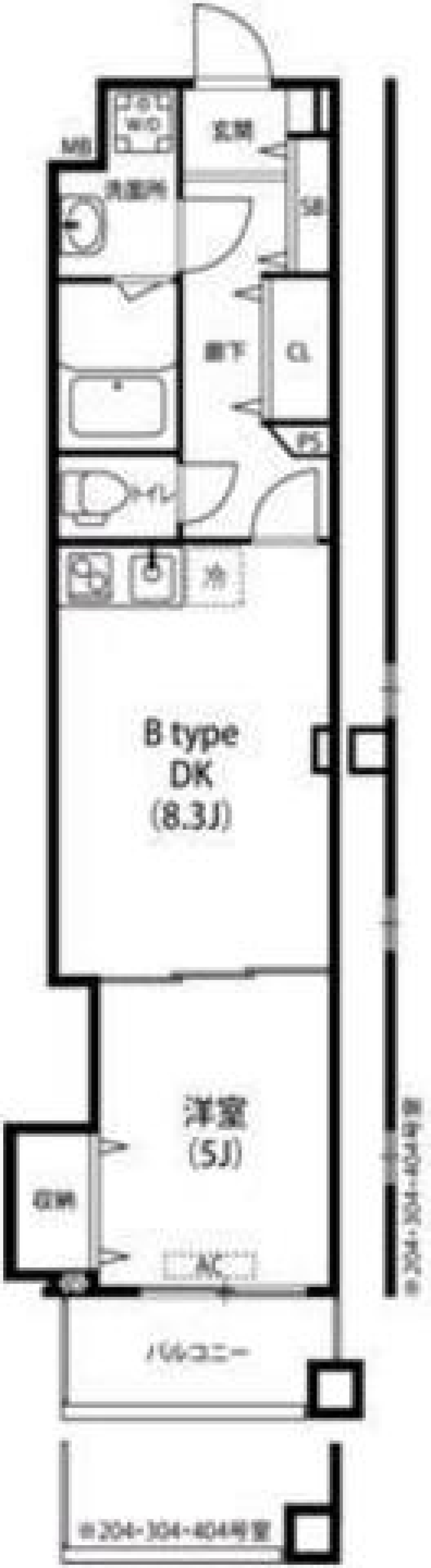 リブリ・アメニティパレスⅡ　302号室の間取り図