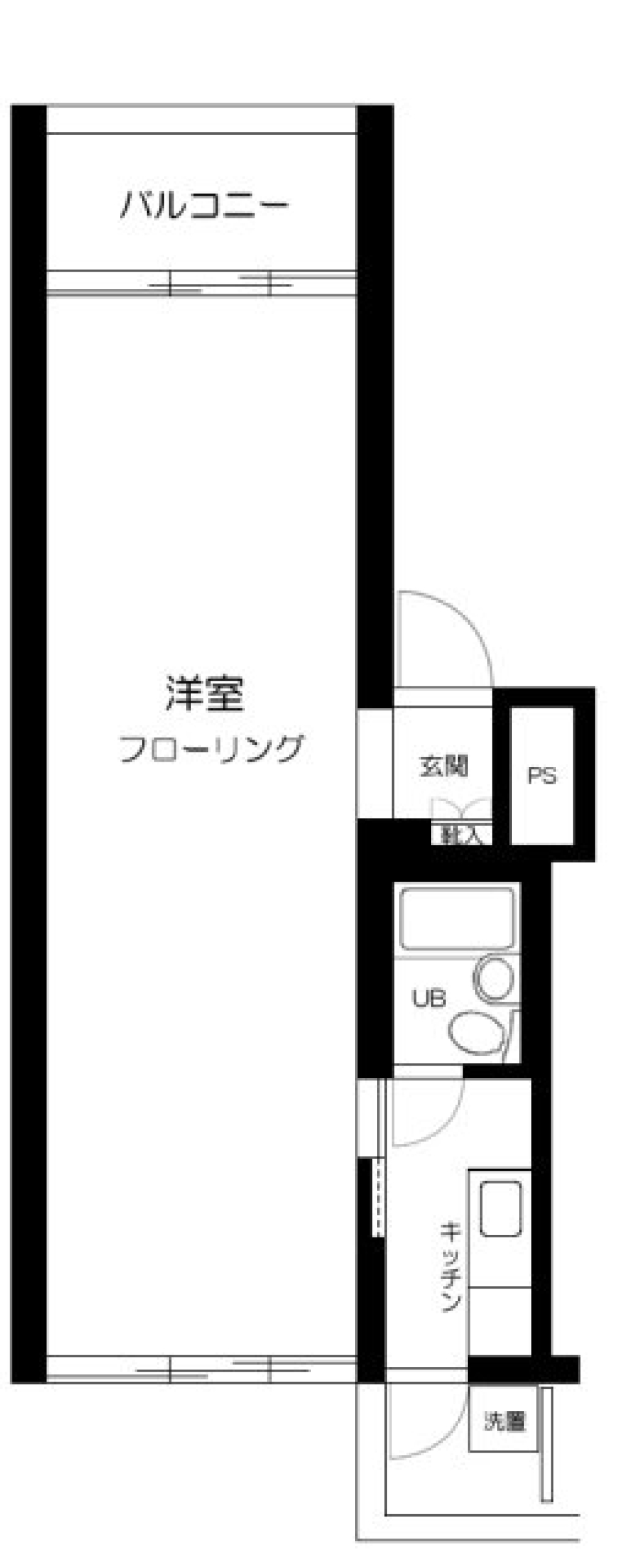 ニューハイツ切り通し　405号室の間取り図