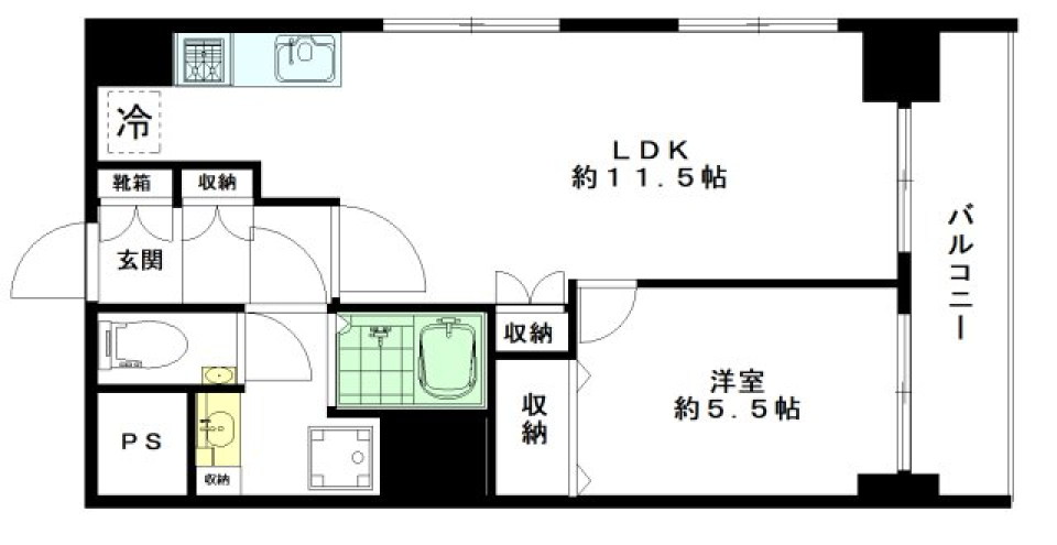 アパルトマンイトウ　住宅　906号室の間取り図
