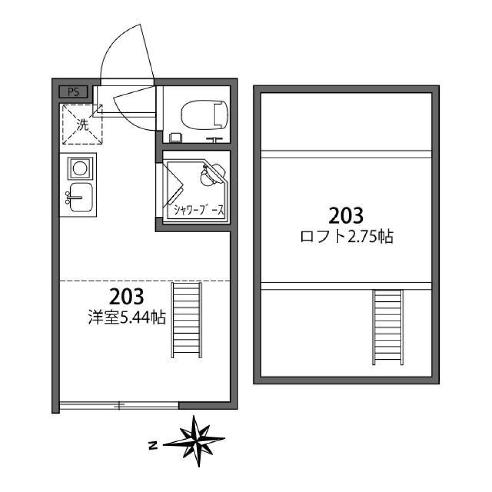 リーブル赤羽　202号室の間取り図