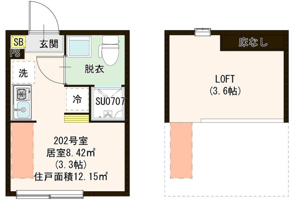 グランディール久我山　202号室の間取り図