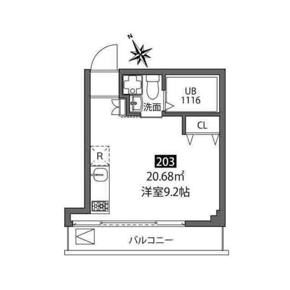 グランバリュー荻窪　203号室の間取り図