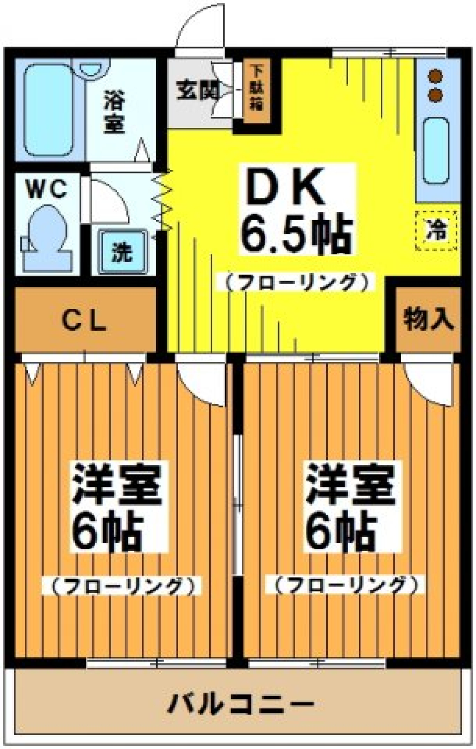サンライフ赤堤　203号室の間取り図