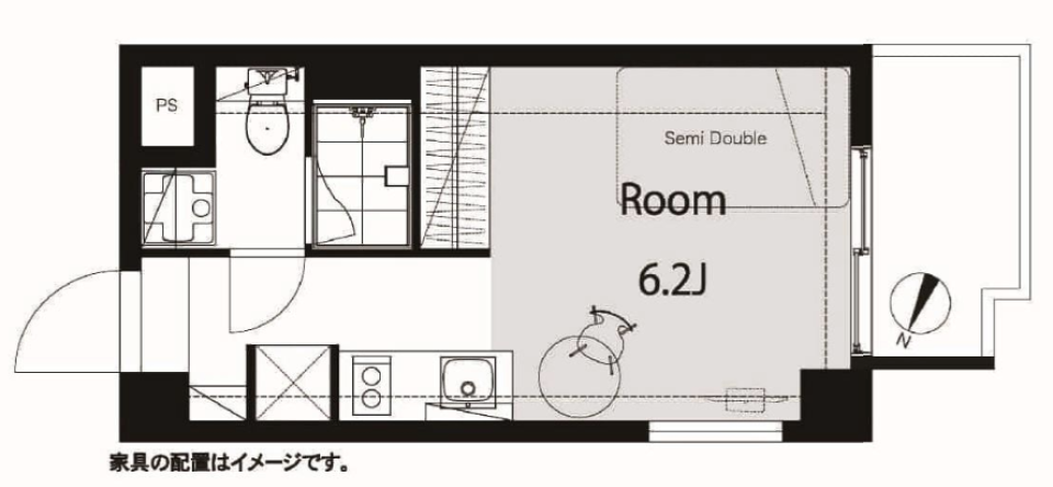 ヴィンテージブリックが醸し出す空気感の間取り図