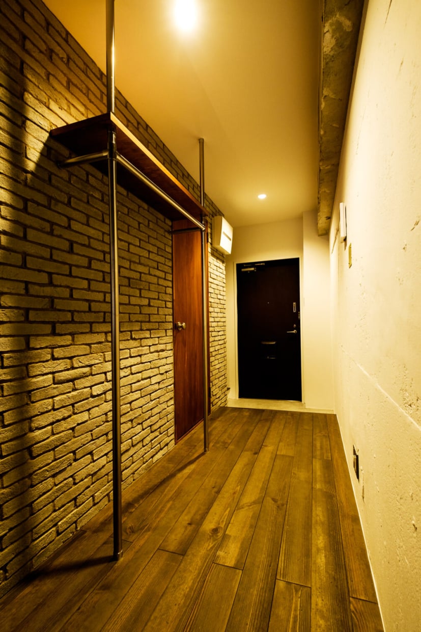 収納はオープンタイプでたっぷり仕舞えます