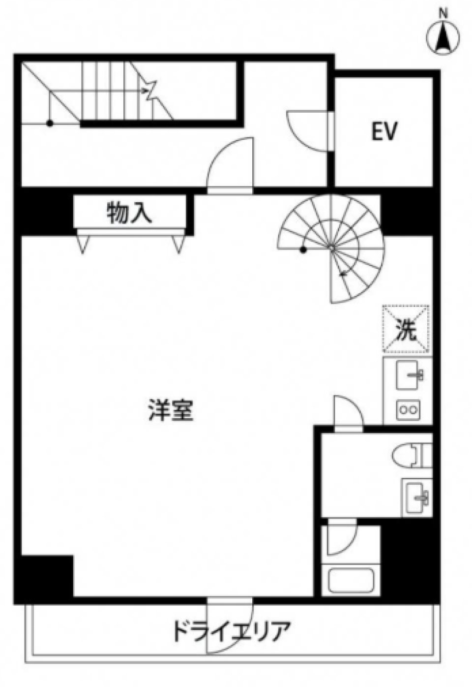 REISM HIVE 中目黒　B1号室の間取り図