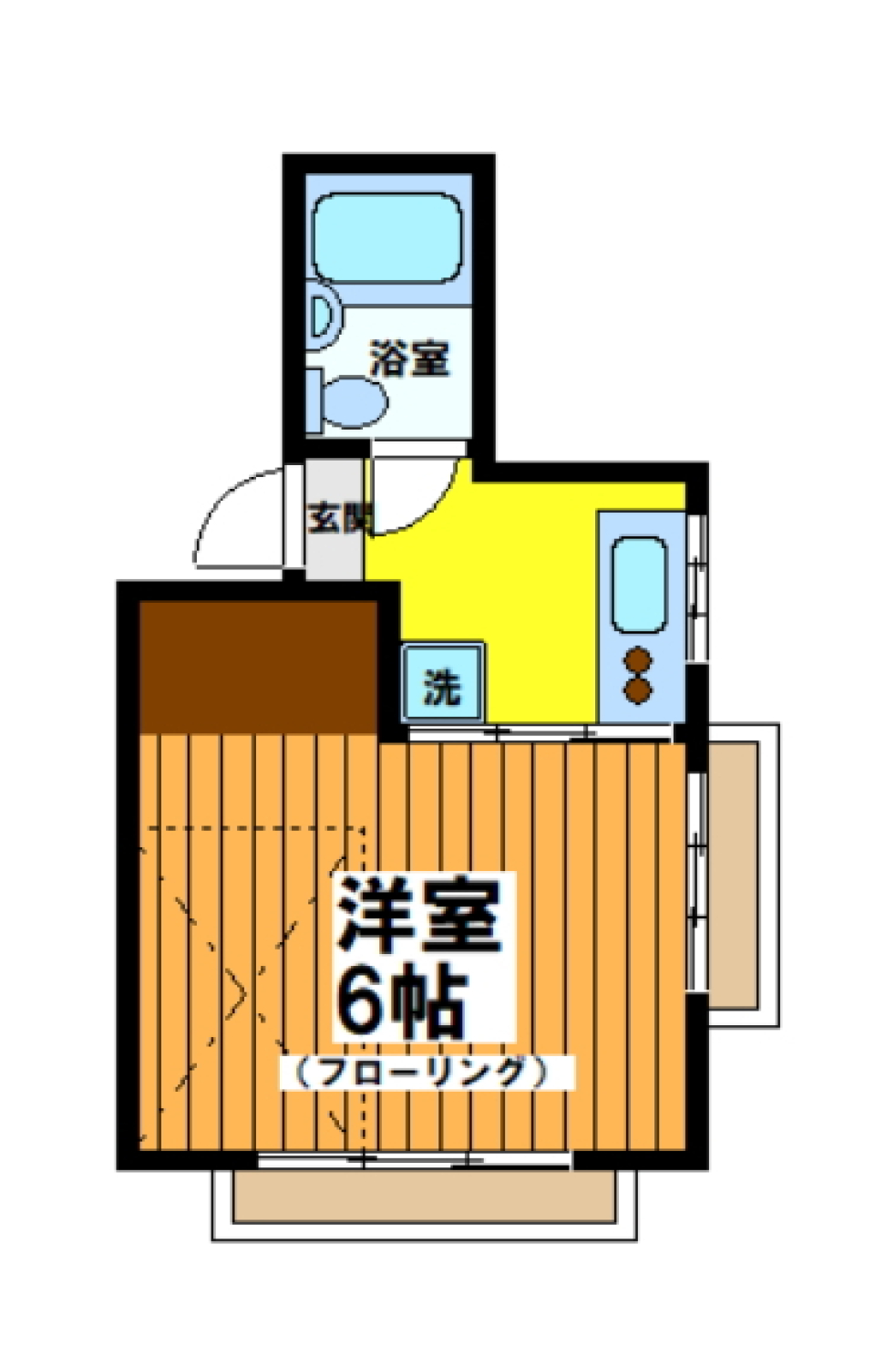 重平ハイツ　2B号室の間取り図