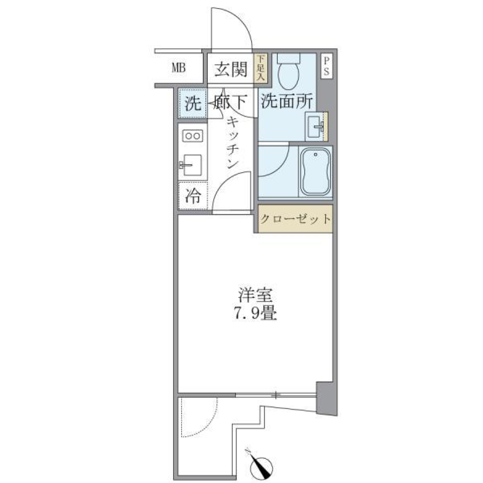 ＫＤＸレジデンス門前仲町　205号室の間取り図