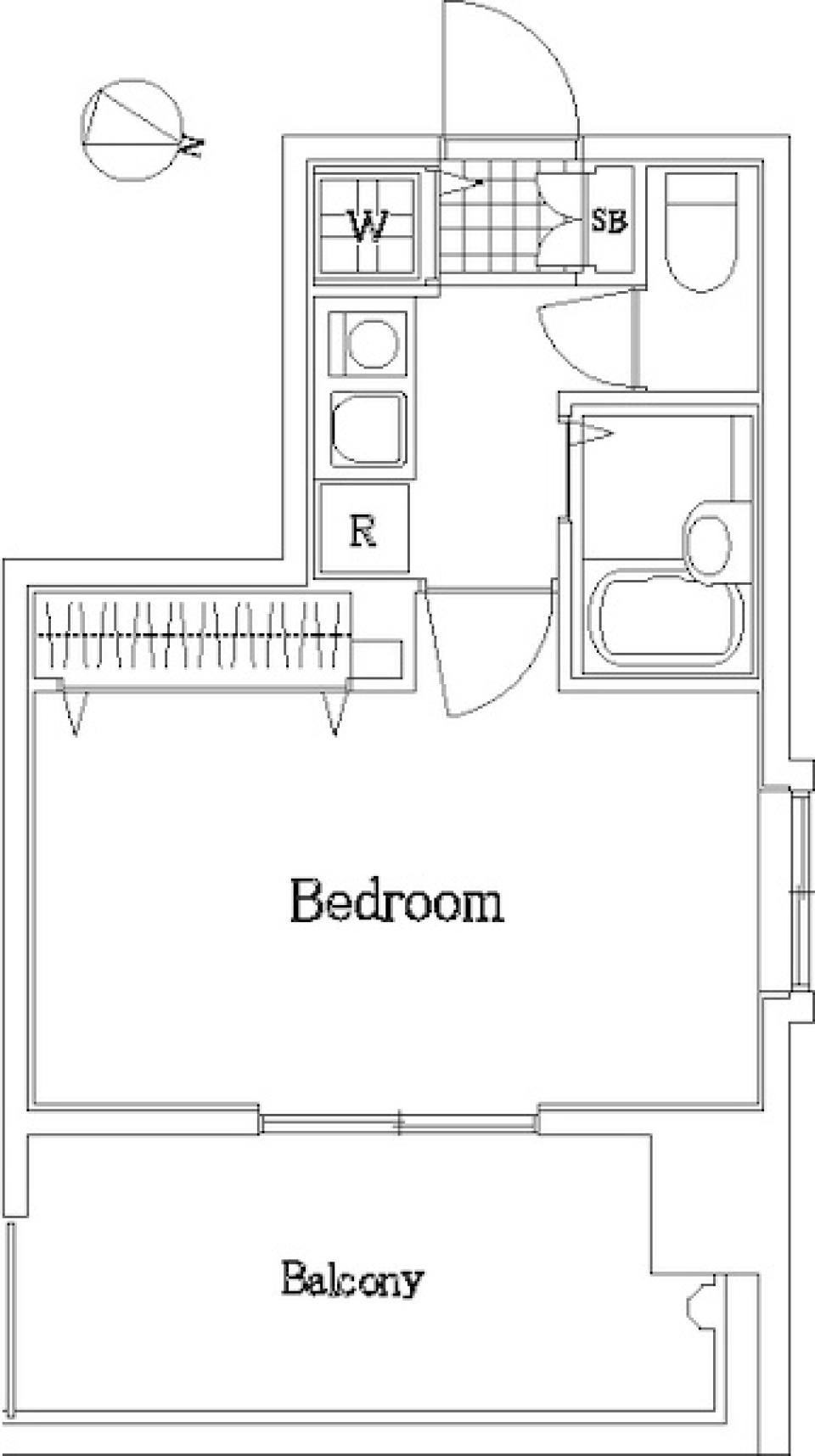 クレアシオン浅草　801号室の間取り図