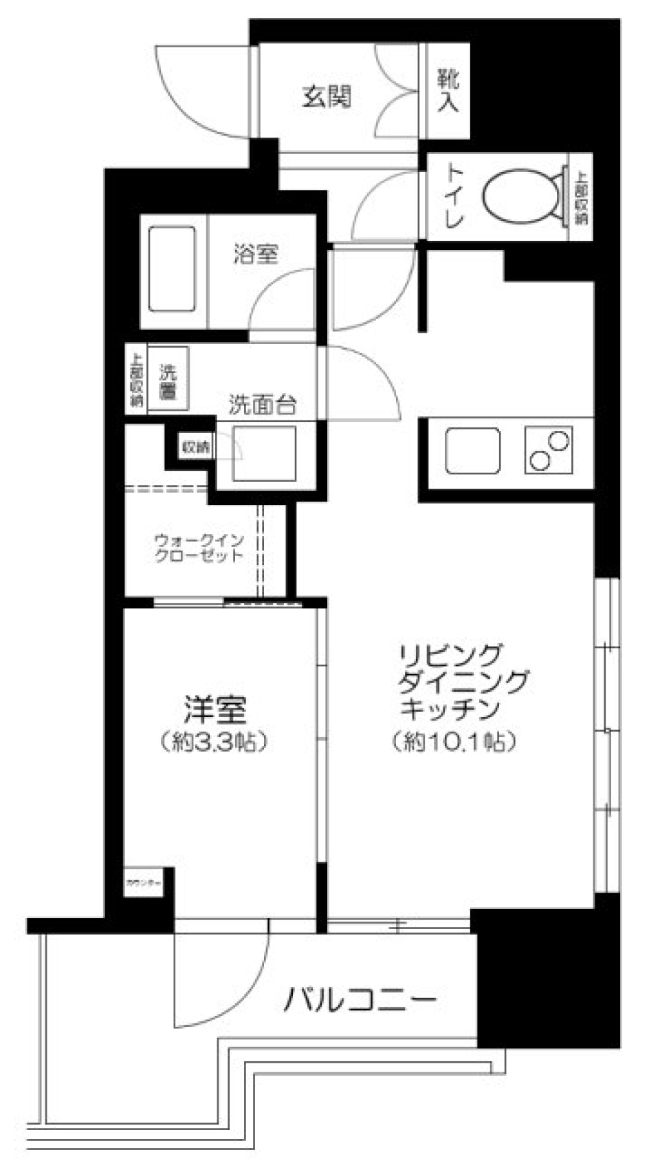 プラウド板橋区役所前　305号室の間取り図