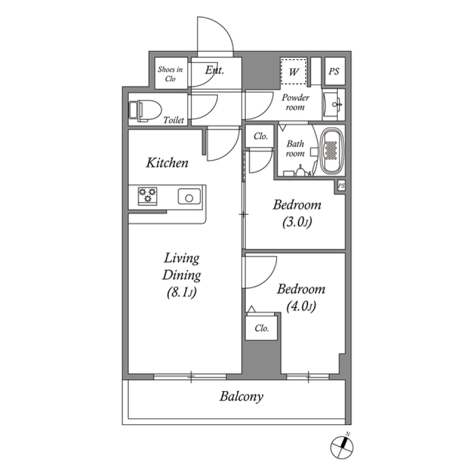 GRAN PASEO浅草Ⅱ　0101号室の間取り図