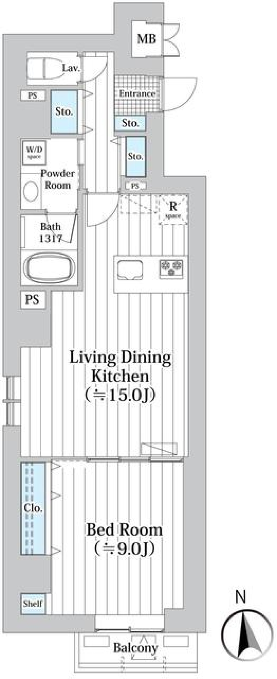 ＲＥＳＩＤＥＮＣＥ　ＯＤＥ　902号室の間取り図