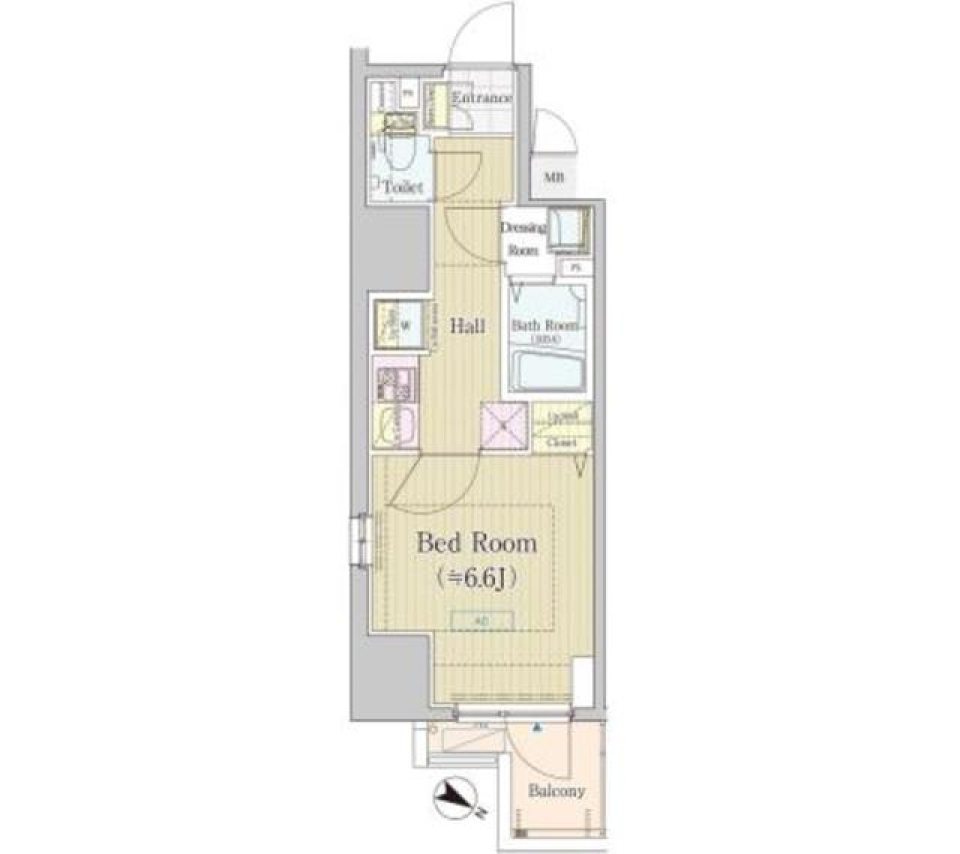ラヴィラント御茶ノ水　502号室の間取り図