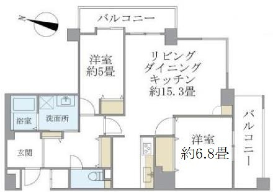 ハイムローゼ　106号室の間取り図