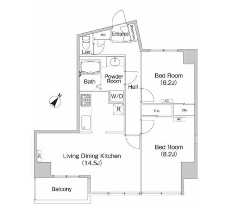 芝二丁目ハウス　502号室の間取り図