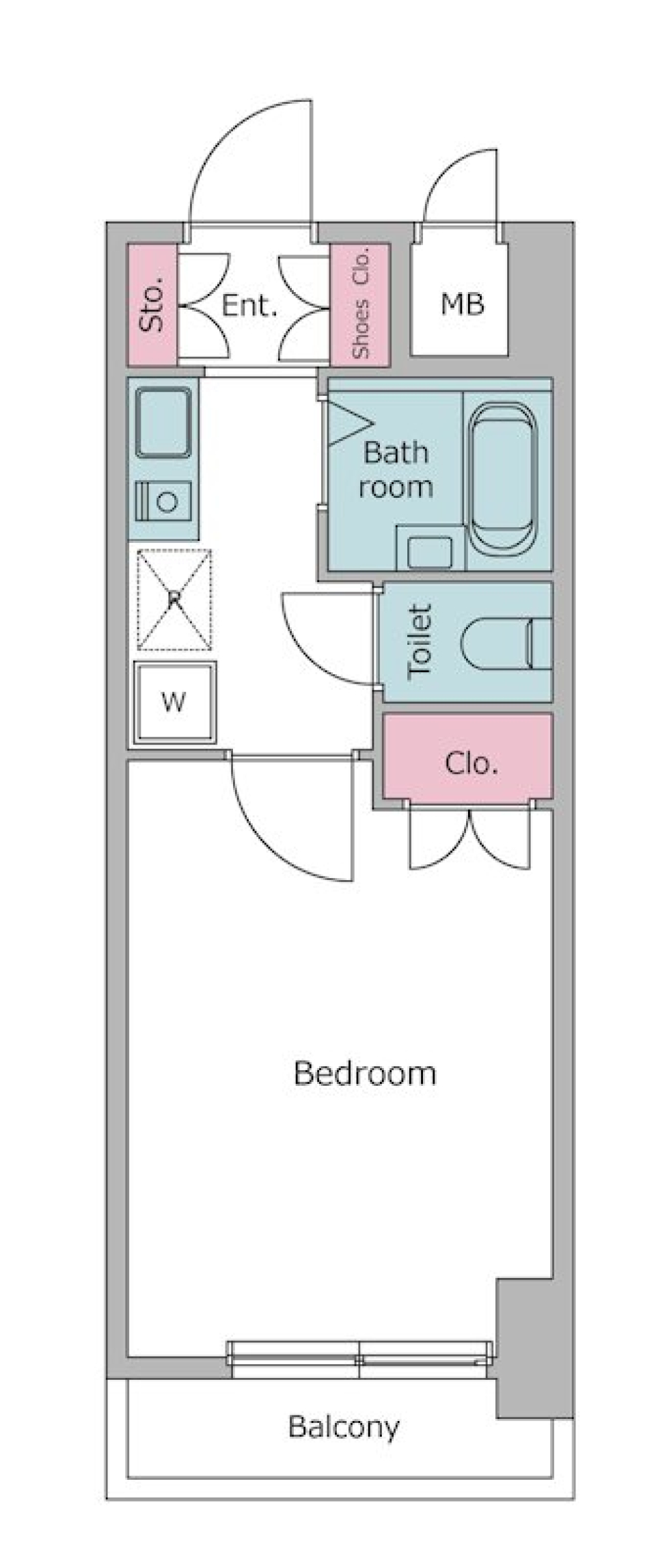 レジディア門前仲町　0802号室の間取り図