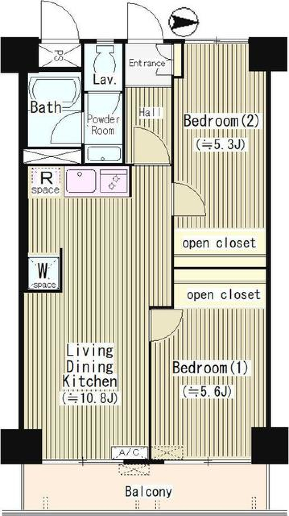 横田ファイブ　803号室の間取り図