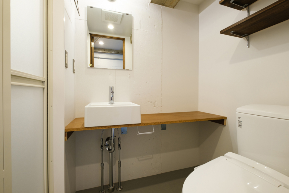 サニタリールームはコンパクトに
