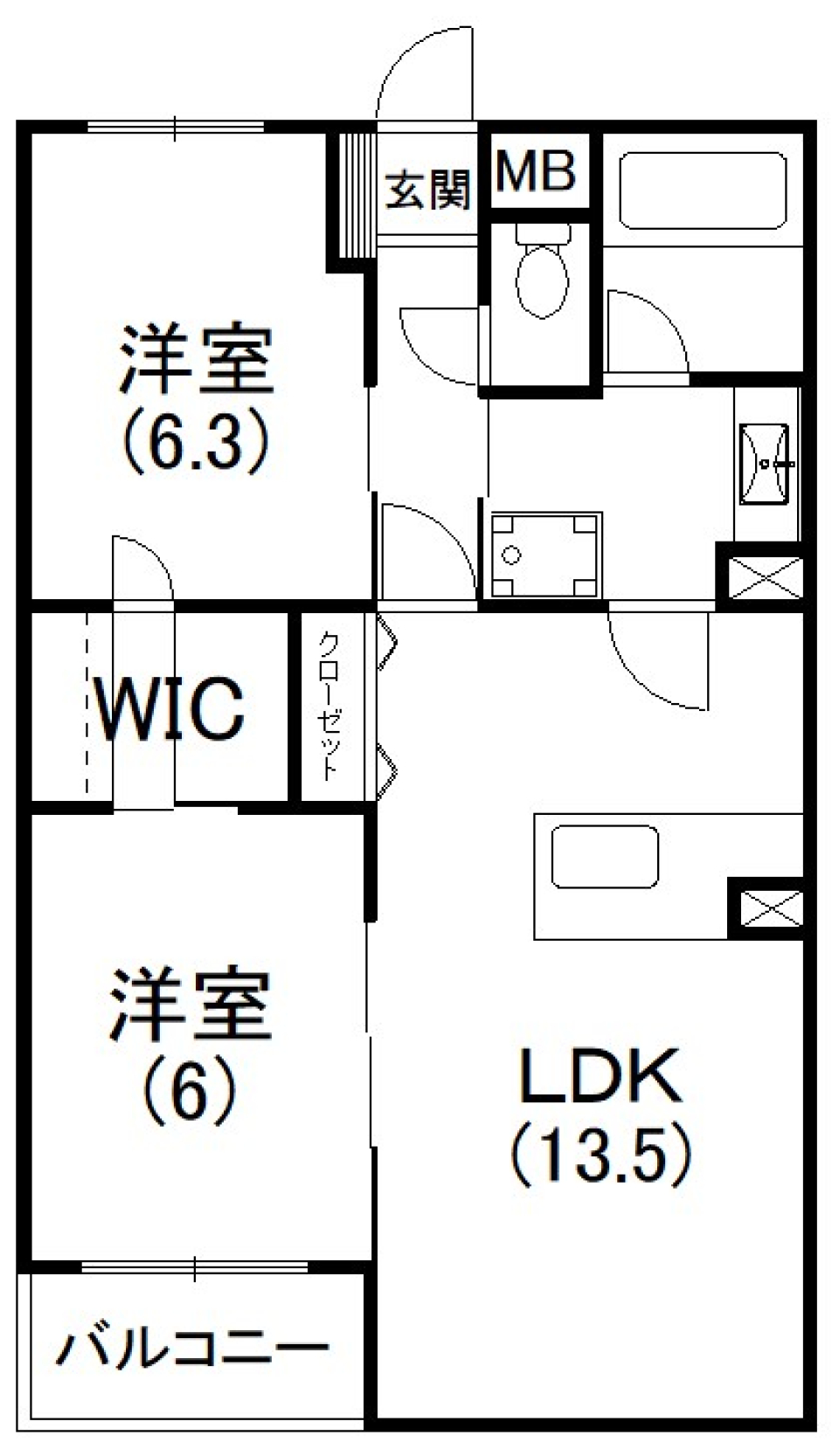 安心の駅チカ生活の間取り図