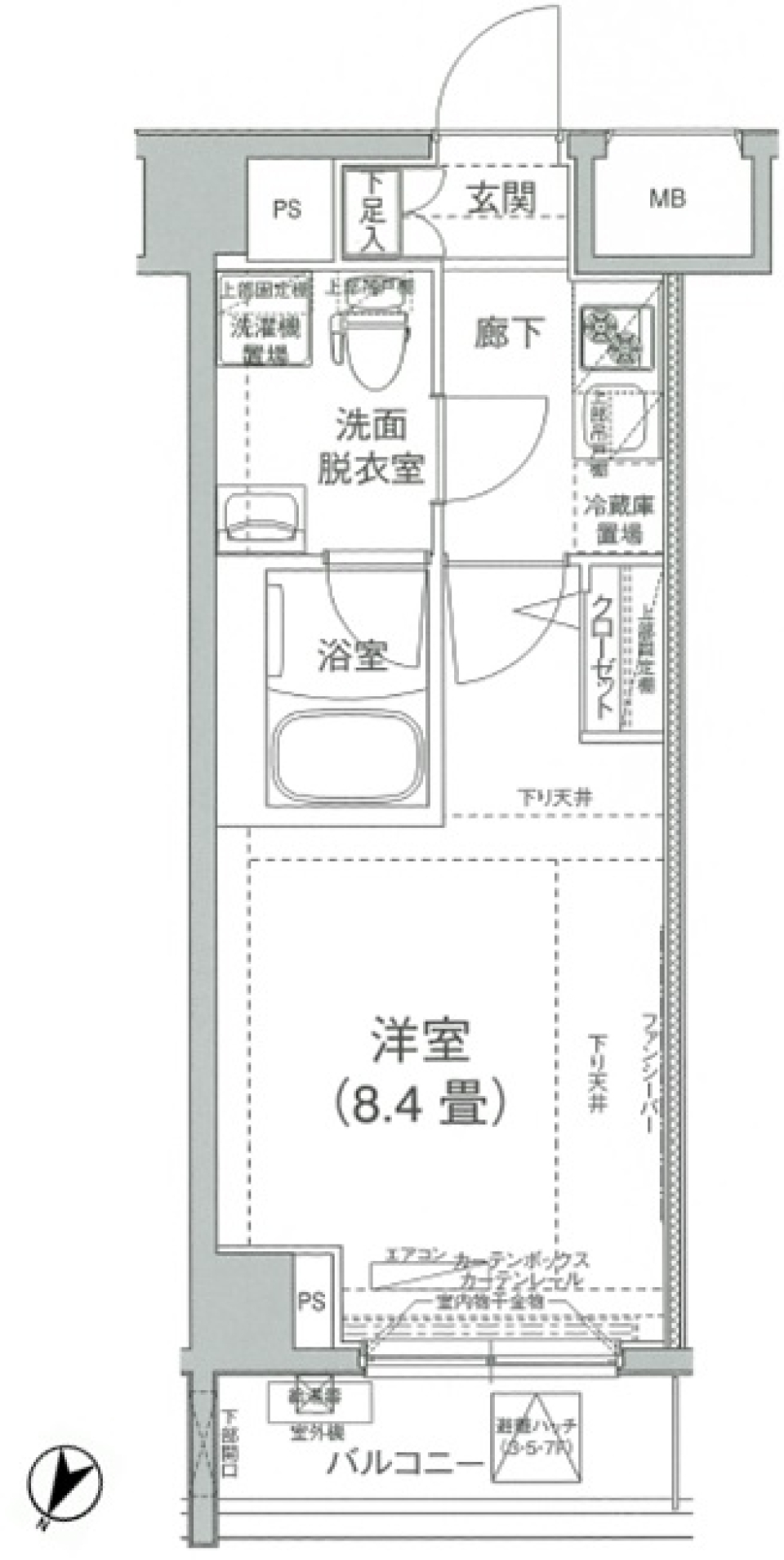 アイルイムーブル西日暮里　402号室の間取り図