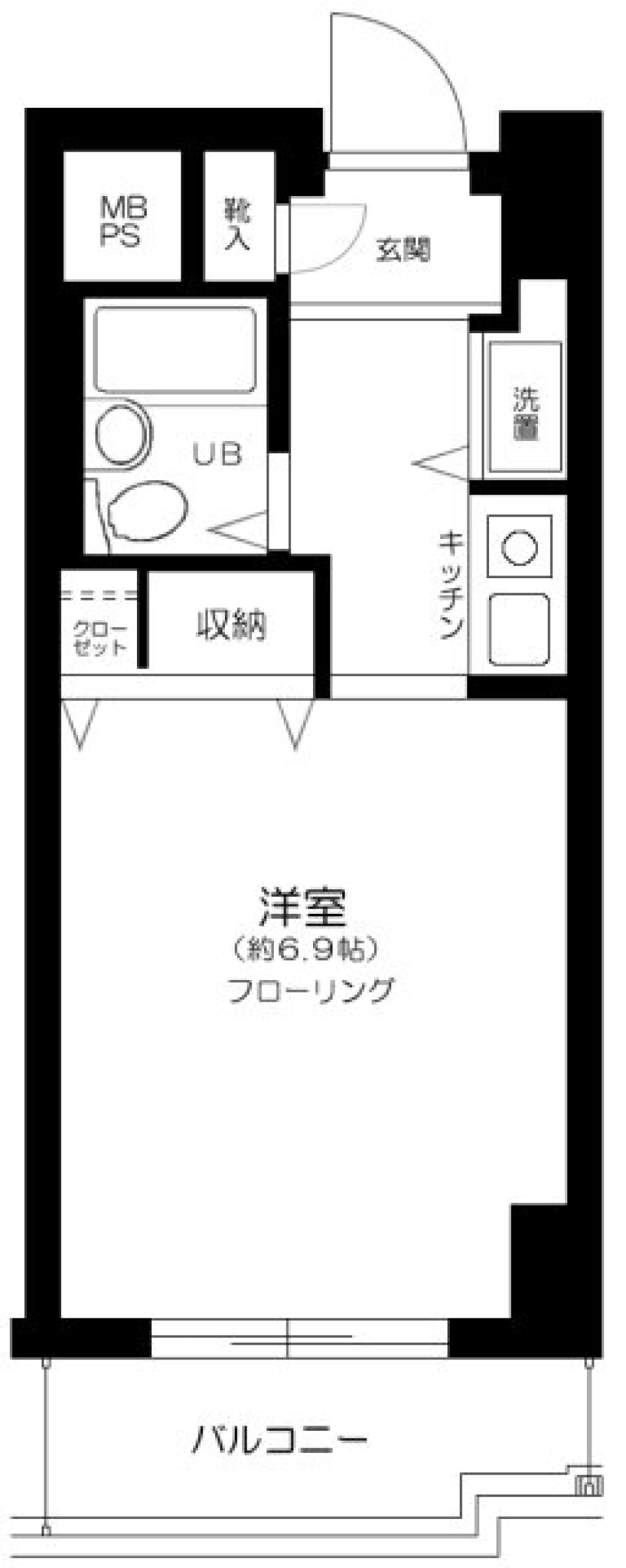 ライフルーデンス阿佐ヶ谷　407号室の間取り図