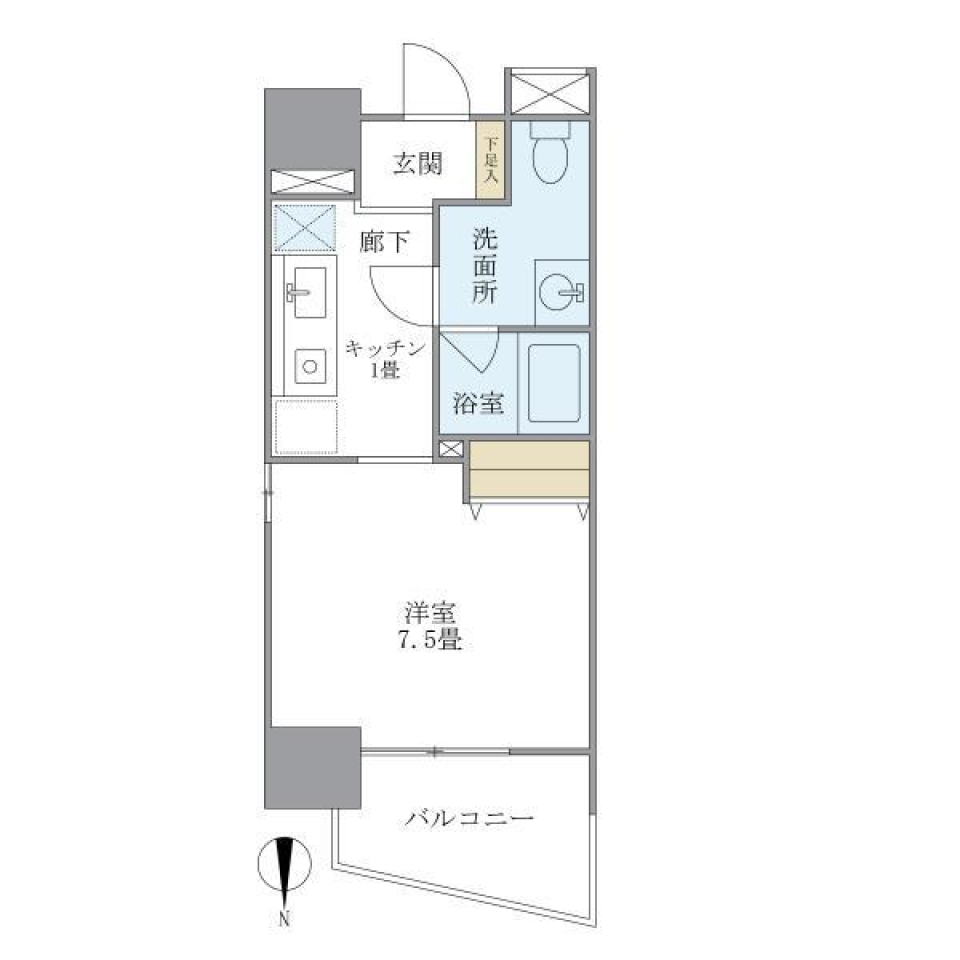 マイプレジール広尾　505号室の間取り図