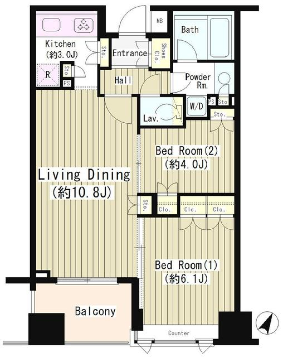 コクヨーレ日本橋　603号室の間取り図