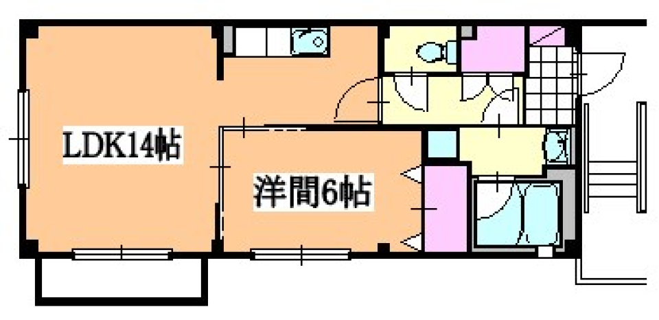 光満ち溢れる洋室で暮らそうの間取り図