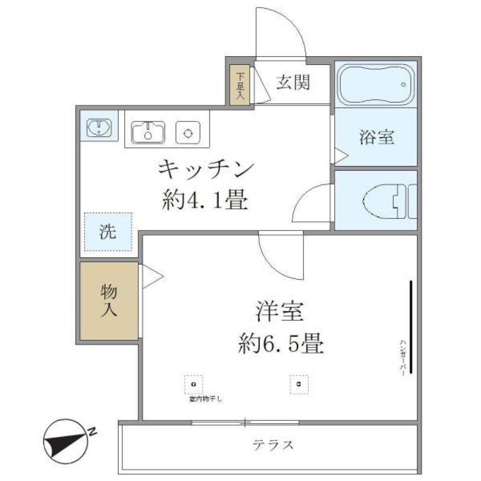 ヴィルクレールＩＩ103号室の間取り図