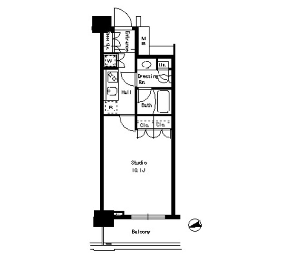 パークアクシス文京ステージ　109号室の間取り図