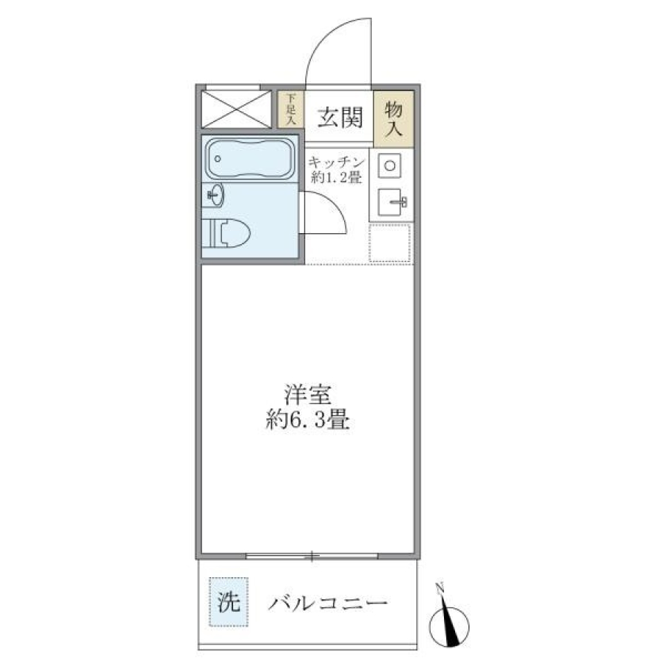 ニューハイム早稲田　407号室の間取り図