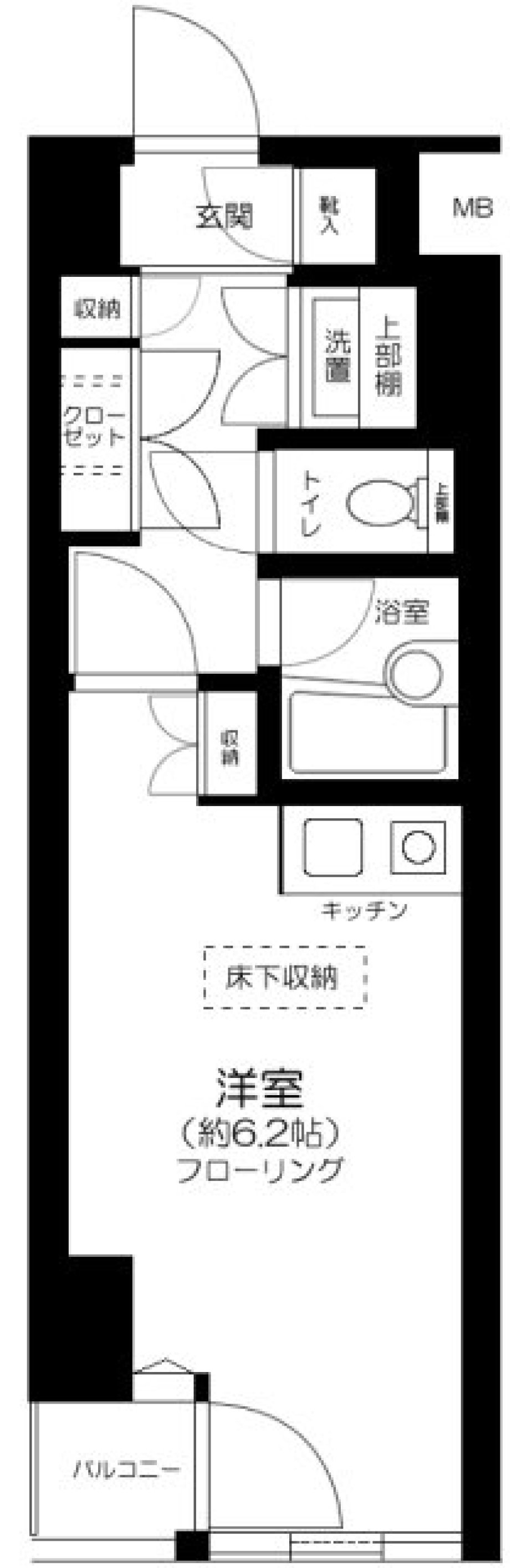 ジェイパーク南大井　106号室の間取り図