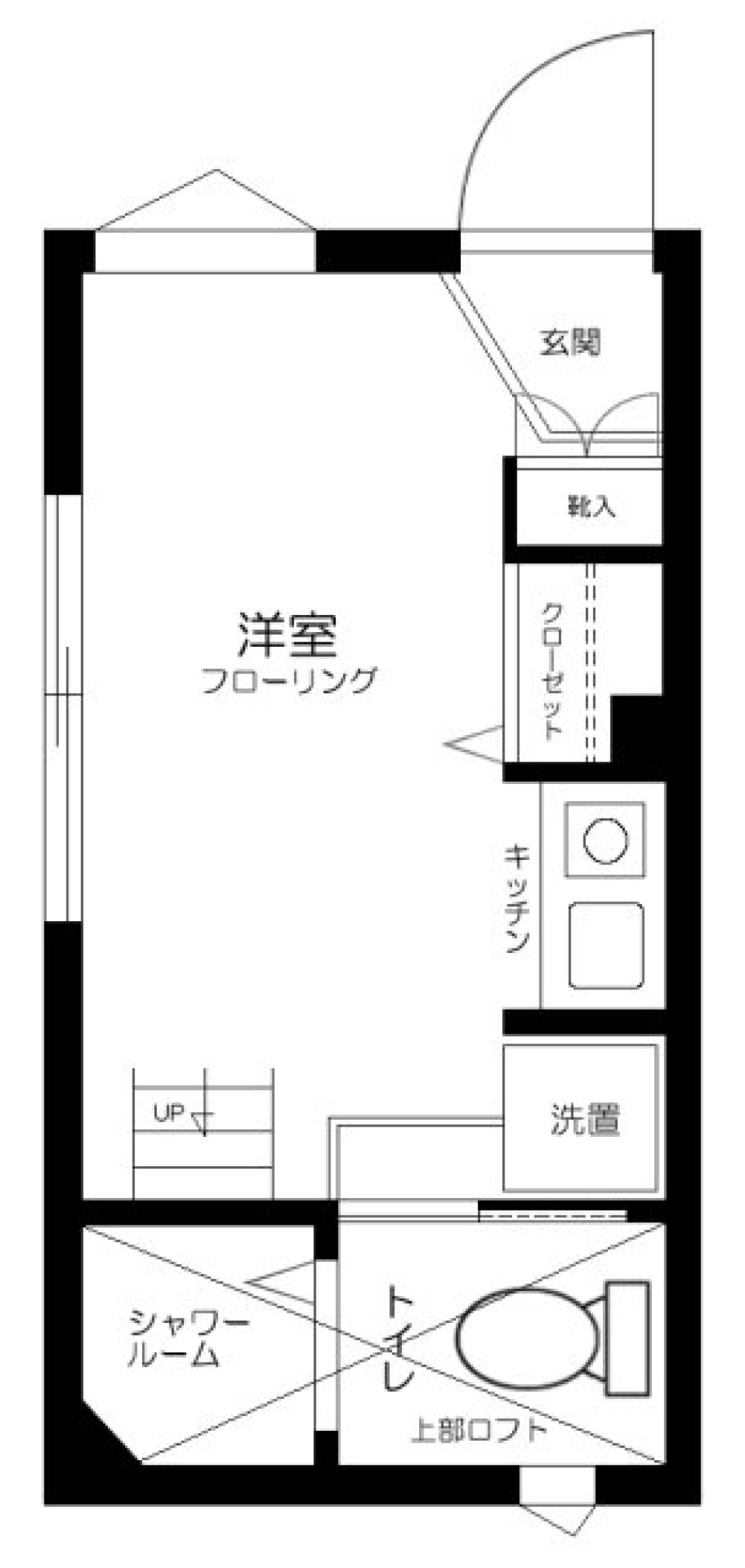 ファーストハウス北新宿　104号室の間取り図