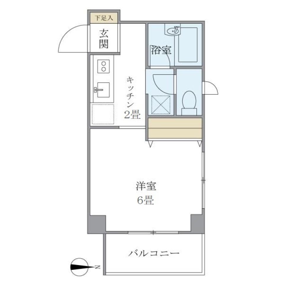 ヒルズガーデン　2Hの間取り図