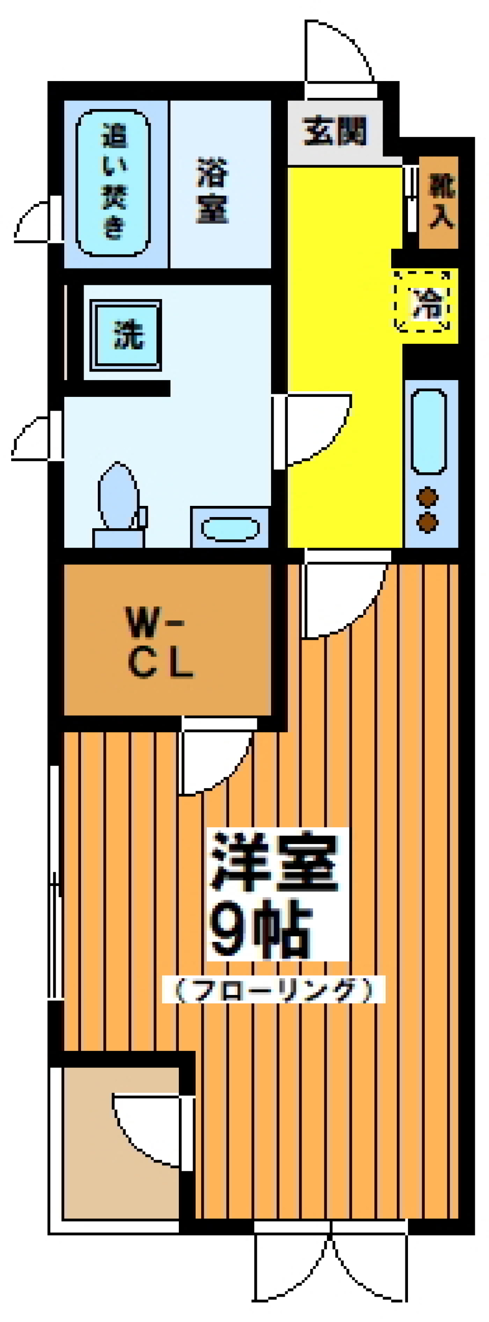 ララハウス　D1　401号室の間取り図