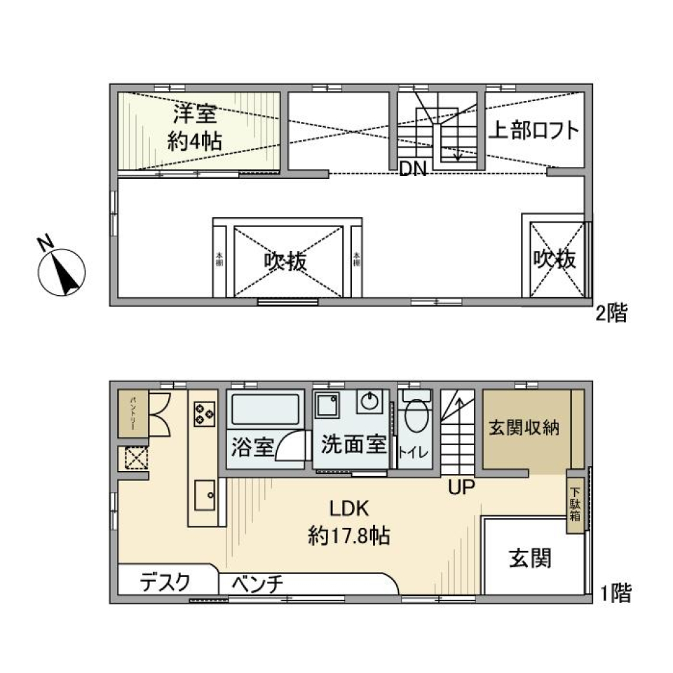 今日の居場所はここの間取り図