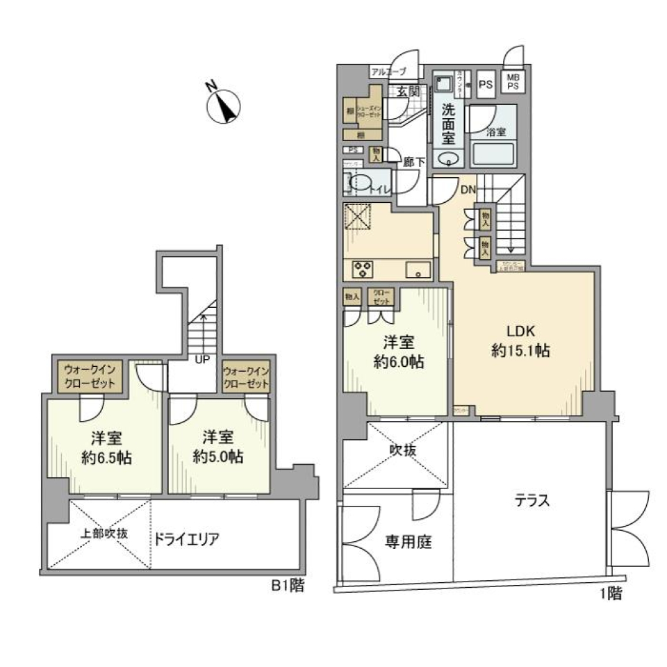 エクセルダイア南蒲田Ⅱ　102号室の間取り図