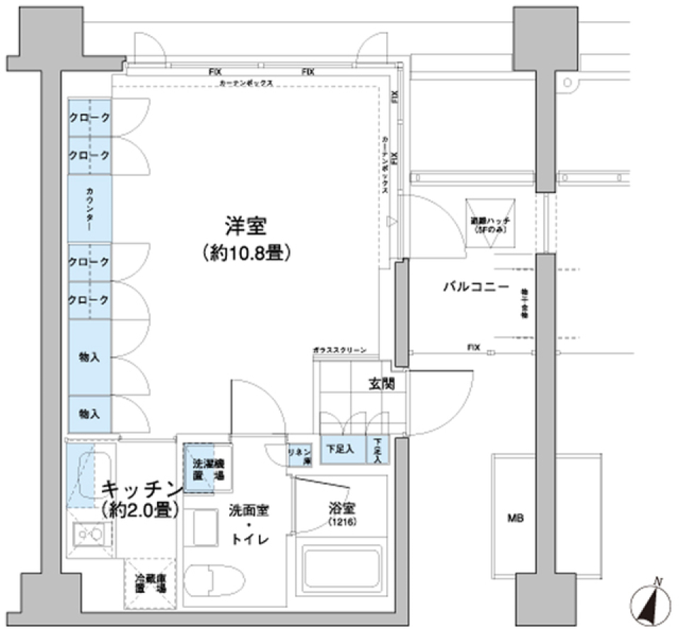 ガーデニエール砧レジデンス　432号室の間取り図