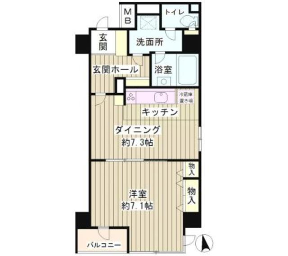 自由が丘ミッテ　301号室の間取り図