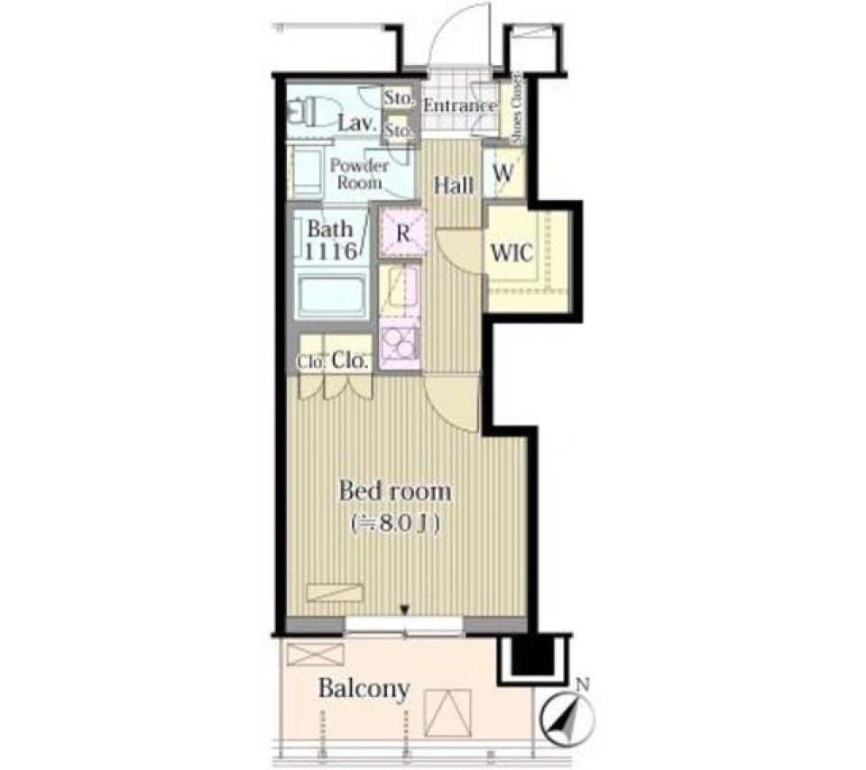 メルクマール京王笹塚レジデンス　1417号室の間取り図