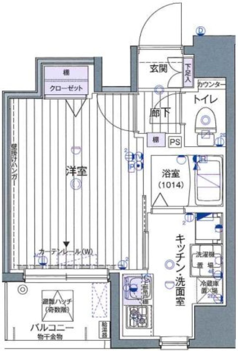 ヴァレッシア錦糸町シティ　602号室の間取り図