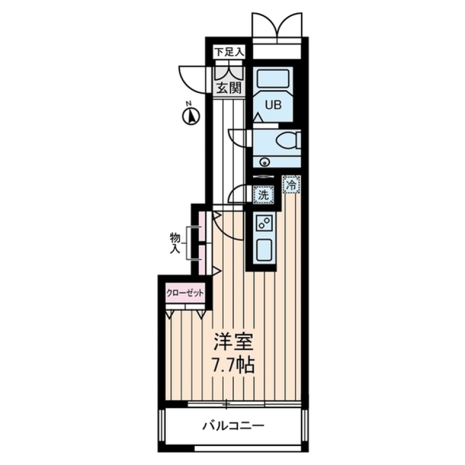 トリニティコート　0203号室の間取り図