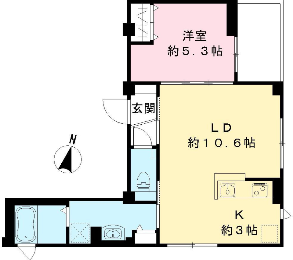 アドヴァンス等々力　303号室［新築］の間取り図