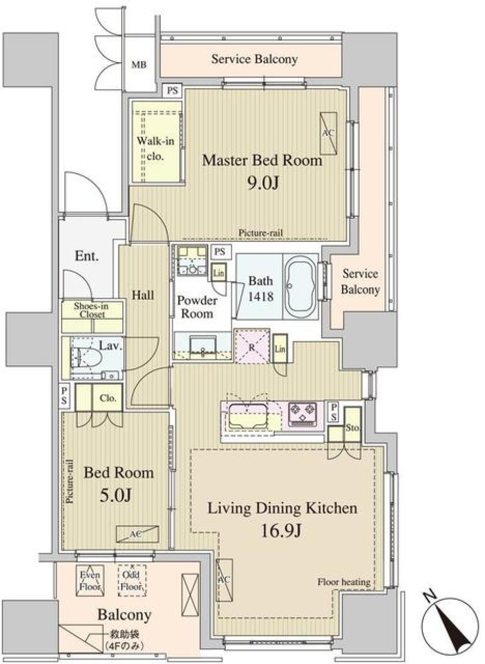 ウェンブリー表参道　606号室の間取り図