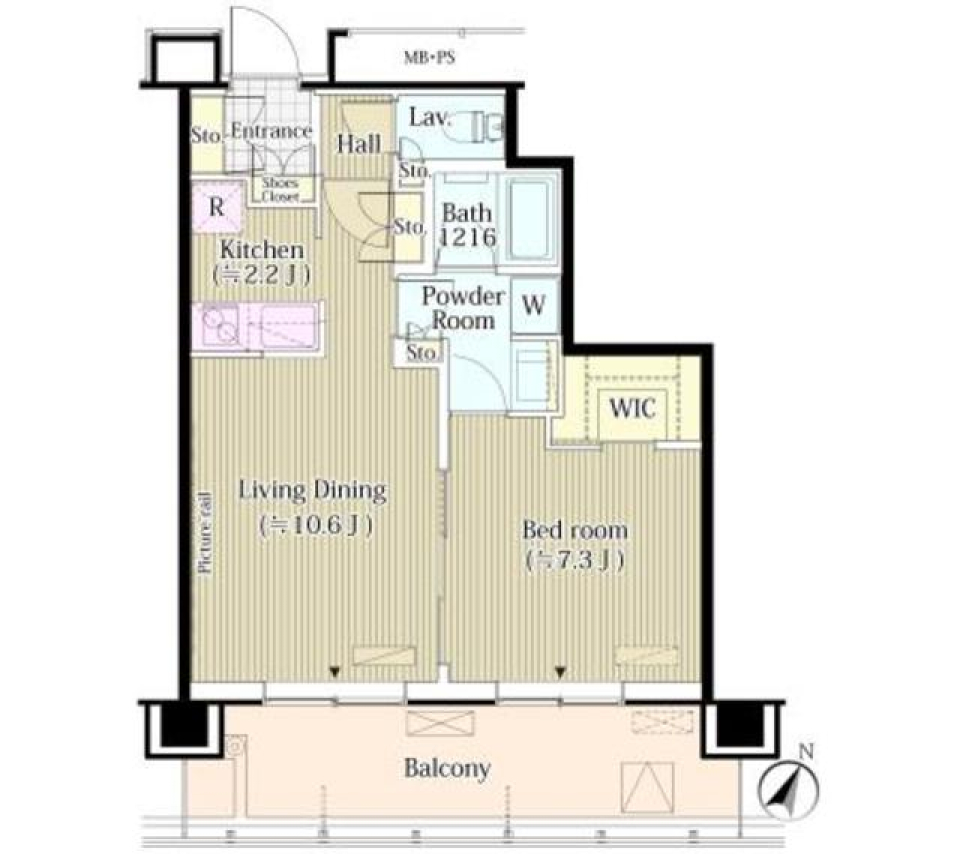 メルクマール京王笹塚レジデンス　1706号室の間取り図