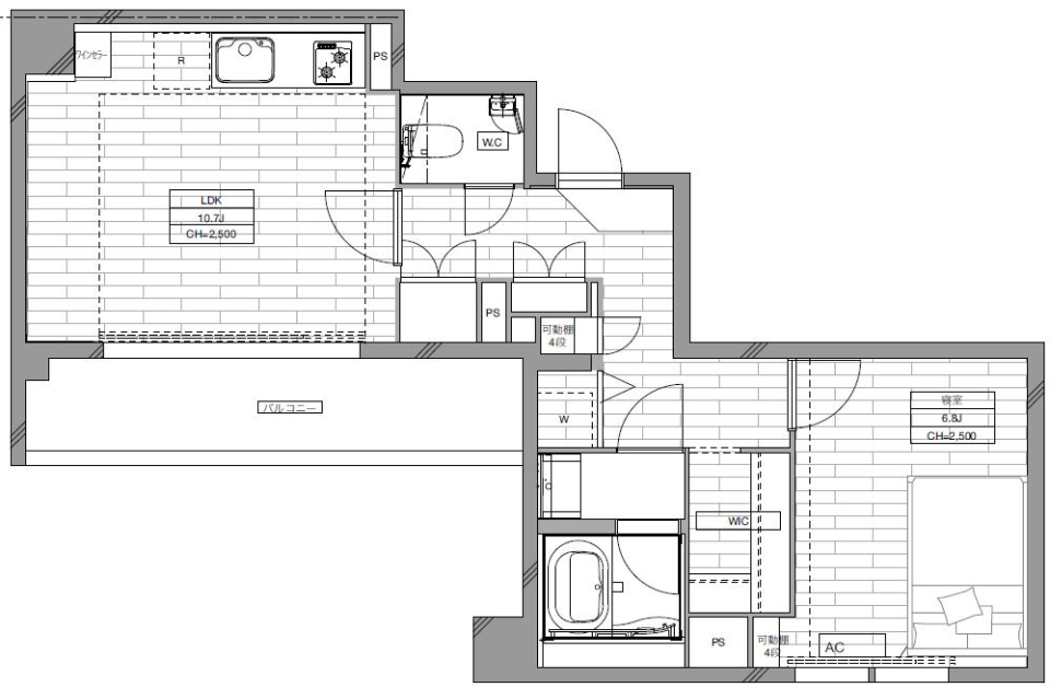 フロンティアテラス目黒　503号室の間取り図